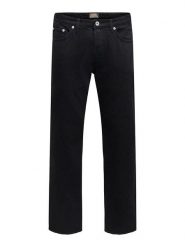 ONLY & SONS Dżinsy - Straight fit - w kolorze czarnym rozmiar: W33/L32. Czarne jeansy Only & Sons, l. Za 104.95 zł.