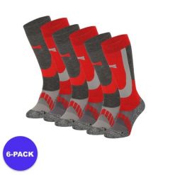 Skarpety narciarskie dla dorosłych unisex 6 par. Czerwone skarpety Xtreme, bez wzorów, z materiału. W wyprzedaży za 293.45 zł.