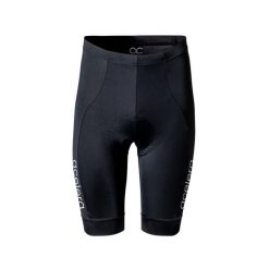 Krótkie spodenki kolarskie do kolarstwa górskiego. Czarne szorty ACELERA, bez wzorów, sportowe. W wyprzedaży za 118.40 zł.