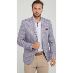 Marynarka "Golfsixes" - Slim fit - w kolorze fioletowo-białym. Marynarki marki Sir Raymond Taylor, w kratkę. W wyprzedaży za 260.95 zł.