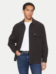 Calvin Klein Jeans Koszula J30J326724 Czarny Regular Fit. Czarne koszule Calvin Klein Jeans, m, bez wzorów, z bawełny, bez kołnierzyka, bez ramiączek. Za 369.99 zł.