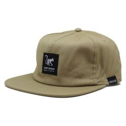 Czapka typu trucker – z płaskim daszkiem organiczna / dla dorosłych (piaskowy). Brązowe czapki z daszkiem SURF MONKEY, bez wzorów, z bawełny. Za 139.95 zł.