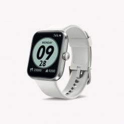 Zegarek smartwatch multisportowy cardio Decathlon CW500 S. Białe, analogowe zegarki Decathlon, plastikowe. Za 149.99 zł.