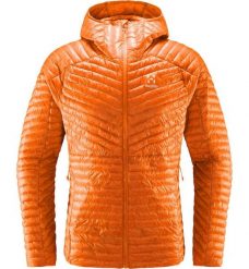 Męska Kurtka Turystyczna Izolowana Lekka Pakowna L.I.M Mimic. Brązowe kurtki Haglöfs, l, bez wzorów, z kapturem. Za 599.00 zł.