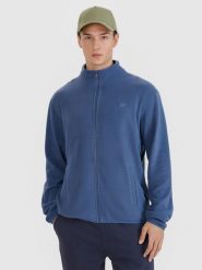 4F Polar regular ze stójką męski - niebieski S. Niebieskie bluzy z polaru 4F, na zimę, m, bez wzorów, z dzianiny, bez kaptura. Za 129.99 zł.
