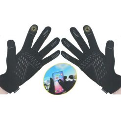 Rękawiczki rowerowe Senior Dunlop ocieplane, touchscreen. Czarne rękawiczki Dunlop, bez wzorów. Za 40.99 zł.