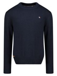 Geographical Norway Sweter "Flinder" w kolorze granatowym rozmiar: 3XL. Niebieskie swetry nierozpinane Geographical Norway, xl, bez wzorów, z bawełny, bez kołnierzyka, bez ramiączek. Za 93.95 zł.