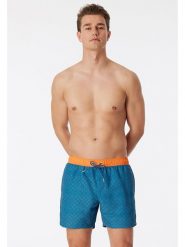 Schiesser Szorty kąpielowe w kolorze pomarańczowo-niebieskim rozmiar: 3XL. Niebieskie kąpielówki Schiesser, xl, bez wzorów, z materiału. Za 114.98 zł.