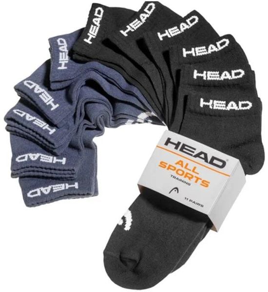 Skarpety Head Elements Sneaker 11 szt. czarno-granatowy mix 43-46. Niebieskie skarpetki sportowe 727 SAILBAGS, bez wzorów, z bawełny. Za 166.99 zł.