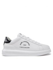 KARL LAGERFELD Sneakersy Kapri KL52538K Biały. Białe buty sportowe casual KARL LAGERFELD, bez wzorów, ze skóry, bez zapięcia. Za 579.99 zł.