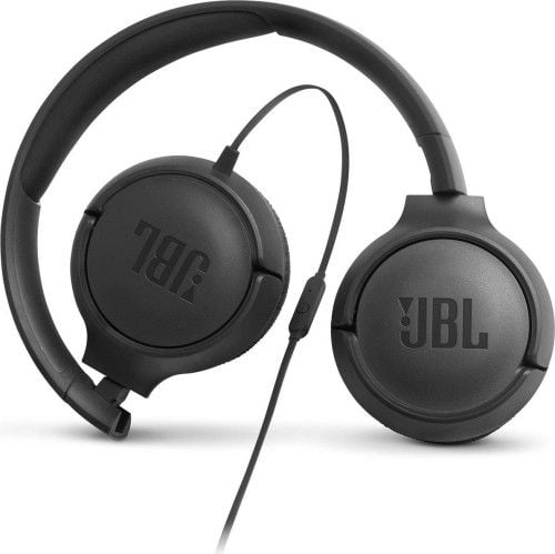 Słuchawki JBL Tune 500 (czarne, nauszne, z wbudowanym mikrofonem). Czarne słuchawki nauszne JBL. Za 98.99 zł.