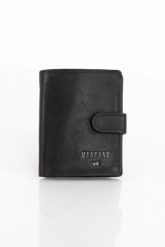 MUSTANG DENIMO HIGH WALLET MĘSKI PORTFEL SKÓRZANY NA KARTY POJEMNY BLACK RFID. Czarne portfele Mustang, bez wzorów, z materiału. Za 149.99 zł.