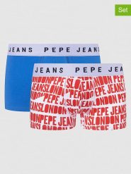 Pepe Jeans Bokserki (2 pary) w kolorze czerwonym i niebieskim rozmiar: S. Czerwone bokserki Pepe Jeans, s, bez wzorów, z jeansu. Za 54.95 zł.