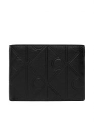 Calvin Klein Portfel Xl Emblem Aop Emboss Trifold LV04D1235G Czarny. Czarne portfele CALVIN KLEIN, bez wzorów, ze skóry. Za 369.99 zł.