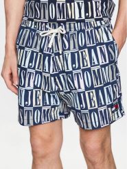 Tommy Jeans Szorty plażowe DM0DM15971 Granatowy Regular Fit. Niebieskie szorty Tommy Jeans, l, bez wzorów, z bawełny. Za 239.00 zł.