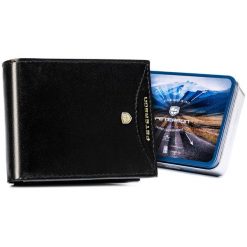 Portfel męski Peterson PTN 366.01 czarny. Czarne portfele Peterson, bez wzorów, ze skóry. Za 109.00 zł.
