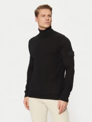 Stone Island Golf 8115565FC Czarny Regular Fit. Czarne golfy Stone Island, m, bez wzorów, z wełny, bez kołnierzyka, bez ramiączek. Za 1,259.00 zł.