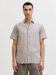 Jack & Jones Koszula Summer 12289160 Beżowy Regular Fit. Brązowe koszule Jack & Jones, m, bez wzorów, z bawełny, bez kołnierzyka, bez ramiączek. Za 179.99 zł.