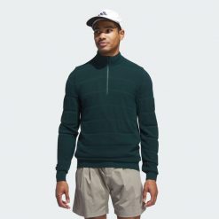 Ultimate365 Tour Wind Knit Quarter-Zip. Zielone golfy Adidas, m, bez wzorów, bez ramiączek. Za 799.00 zł.