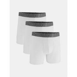 Bokserki męskie Under Armour M Perf Cotton 6in White, 3-pak. Białe bokserki Under Armour, m, bez wzorów, z bawełny. Za 272.99 zł.