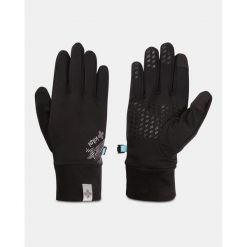 Uniseksowe rękawiczki do biegania Kilpi CASPI-U. Czarne rękawiczki Kilpi, bez wzorów. Za 153.53 zł.
