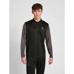 Półzapinana bluza dresowa Hummel On-Grid. Czarne bluzy Hummel, bez wzorów, z dresówki, bez kaptura. Za 191.00 zł.