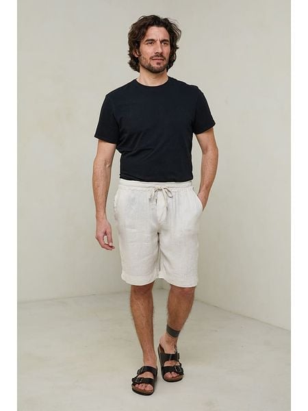 Lin Passion Szorty w kolorze kremowym rozmiar: M/L. Brązowe szorty Lin Passion, l, bez wzorów, z bawełny. Za 96.60 zł.