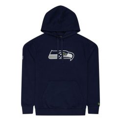 Bluza z kapturem Seahawks NFL. Niebieskie bluzy z kapturem New Era, l, bez wzorów, z bawełny, z kapturem. Za 186.50 zł.