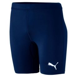 Spodenki kompresyjne męskie PUMA Liga Baselayer Short Tight. Fioletowe bielizna termoaktywna Puma, m, bez wzorów, do piłki nożnej. Za 99.00 zł.
