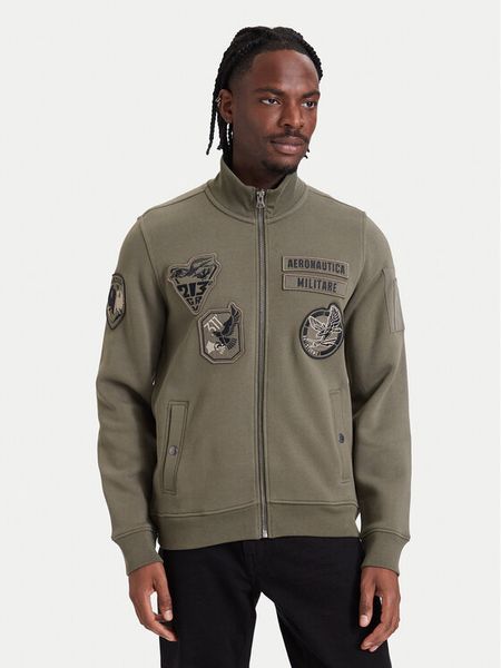 Aeronautica Militare Bluza 262FE2143UF00686 Khaki Regular Fit. Brązowe bluzy Aeronautica Militare, l, bez wzorów, z bawełny, bez kaptura. Za 1,069.00 zł.