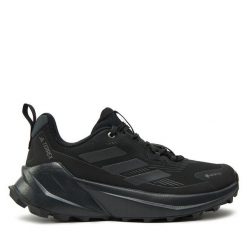 Trekkingi adidas. Czarne buty trekkingowe Adidas, bez wzorów, z gore-texu, bez zapięcia. Za 479.99 zł.