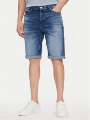 HUGO Szorty jeansowe 50537719 Niebieski Slim Fit. Niebieskie szorty Hugo, m, bez wzorów, z bawełny. Za 309.99 zł.