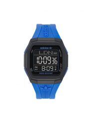 Adidas Zegarek Tech One AOST24565 Niebieski. Niebieskie, cyfrowe zegarki Adidas. Za 299.99 zł.