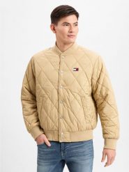 Tommy Jeans Pikowana kurtka Mężczyźni beżowy, M. Brązowe kurtki Tommy Jeans, m, bez wzorów, z jeansu, bez kaptura. Za 999.95 zł.