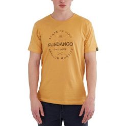 T-shirt męski Fundango Basic - T Logo-4 krótki rękaw. Żółte bluzki z długim rękawem Fundango, m, bez wzorów, z bawełny, bez kołnierzyka, bez ramiączek. Za 99.00 zł.