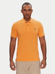 Napapijri Polo Elbas NP0A4GDL Pomarańczowy Regular Fit. Brązowe koszulki polo Napapijri, m, bez wzorów, z bawełny, bez kołnierzyka, bez ramiączek. Za 169.99 zł.