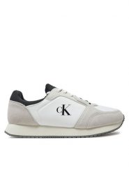Calvin Klein Jeans Sneakersy Retro Sock Runner Mg Wmm YM0YM01152 Biały. Białe buty sportowe casual Calvin Klein Jeans, bez wzorów, z jeansu, bez zapięcia. Za 309.99 zł.