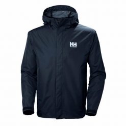Kurtka Helly Hansen seven j. Niebieskie kurtki przeciwdeszczowe Helly Hansen, m, bez wzorów, bez kaptura. W wyprzedaży za 433.60 zł.