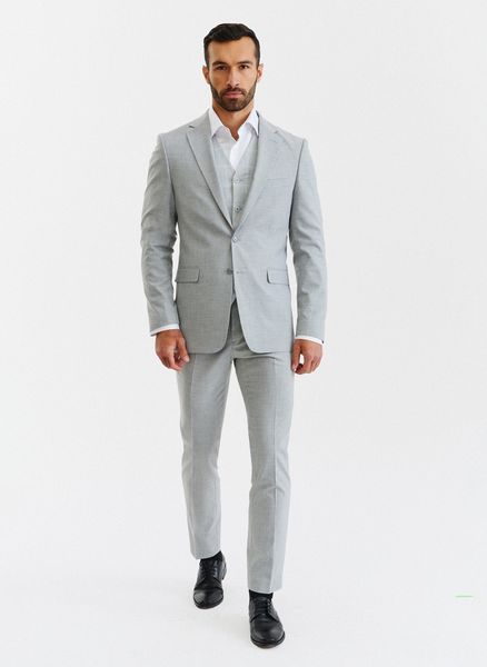 PAKO LORENTE – Męskie jasnoszare spodnie garniturowe. Szare eleganckie spodnie Pako Lorente, m, z elastanu. Za 399.99 zł.