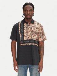 Just Cavalli Polo 78OAGE15 Czarny Regular Fit. Czarne koszulki polo Just Cavalli, m, bez wzorów, z bawełny, bez kołnierzyka, bez ramiączek. Za 699.99 zł.