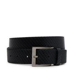 Pasek Męski BOSS. Czarne paski Boss, bez wzorów. Za 299.99 zł.