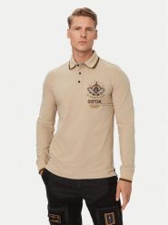 Aeronautica Militare Polo 262PO1942UP00400 Beżowy Regular Fit. Brązowe koszulki polo Aeronautica Militare, m, bez wzorów, z bawełny, bez kołnierzyka, bez ramiączek. Za 474.99 zł.