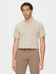 Polo Ralph Lauren Koszula 710798291020 Beżowy Regular Fit. Brązowe koszule Polo Ralph Lauren, m, bez wzorów, z bawełny, bez kołnierzyka, bez ramiączek. Za 379.99 zł.