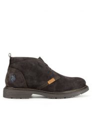 U.S. Polo Assn. Trzewiki LORENZ002M/DS1 Brązowy. Brązowe botki sznurowane U.S. Polo Assn., bez wzorów, ze skóry, bez obcasa, bez zapięcia. Za 379.99 zł.