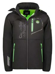 Canadian Peak Kurtka softshellowa "Tubis" w kolorze czarnym rozmiar: S. Czarne kurtki outdoor i hardshell Canadian Peak, s, z aplikacjami, bez kaptura. Za 170.87 zł.