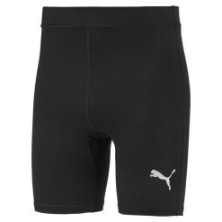 Spodenki kompresyjne męskie PUMA Liga Baselayer Short Tight. Czarne odzież kompresyjna Puma, m, bez wzorów, do piłki nożnej. Za 164.36 zł.