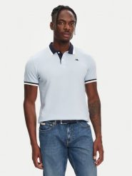 Robe di Kappa Polo Atsushi 611255W Niebieski Slim Fit. Niebieskie koszulki polo Robe di Kappa, l, bez wzorów, z bawełny, bez kołnierzyka, bez ramiączek. Za 279.99 zł.