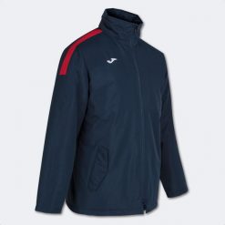 Kurtka sportowa wiatrówka męska Joma Trivor. Czerwone kurtki przeciwdeszczowe Joma, m, bez wzorów, bez kaptura. Za 409.00 zł.
