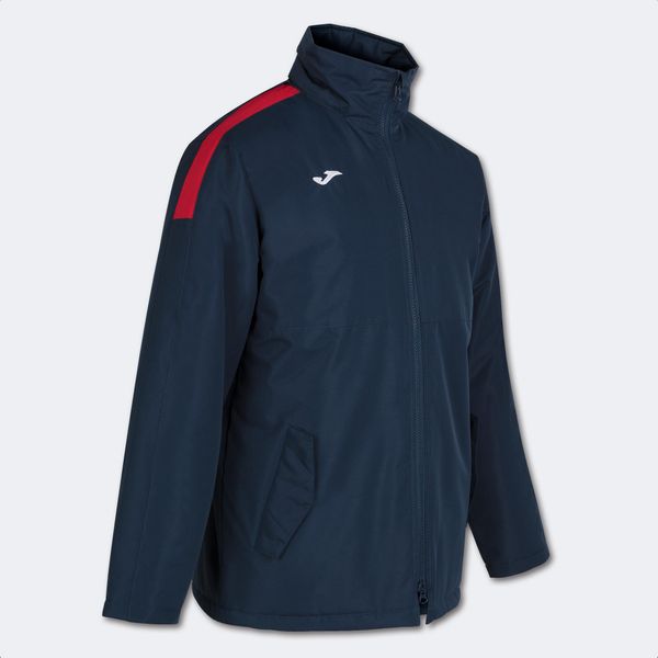 Kurtka wiatroszczelna Joma Trivor. Niebieskie kurtki Joma, bez wzorów, z materiału, z kapturem. Za 155.00 zł.