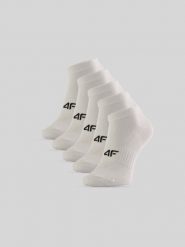 4F Skarpetki krótkie (5-pack) męskie - białe 43-46. Białe skarpety 4F, bez wzorów, z bawełny. Za 59.99 zł.